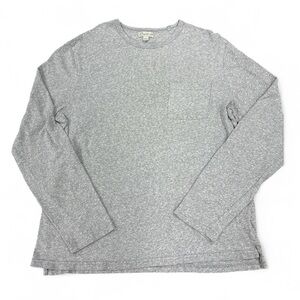 J.Crew Knit Goods Men Long Sleeve Pocket Tee Shirt Gray Size L Round Neck Canada